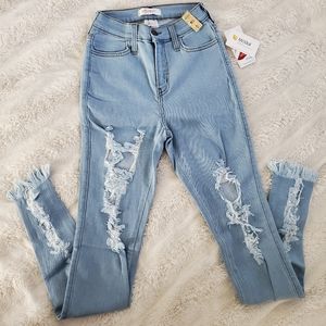 VIBRANT M.I.U JEANS SKINNY DISTRESSED LIGHT DENIM SIZE 5/W26